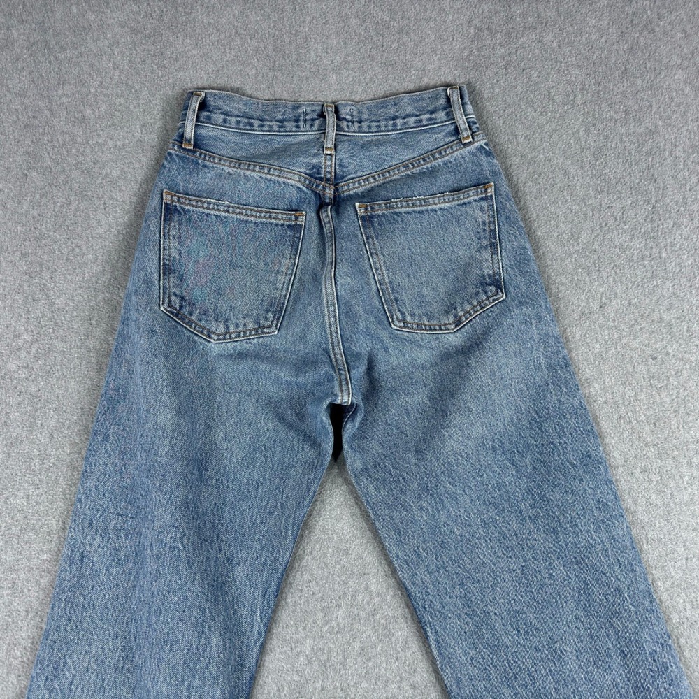 AGOLDE‎ Jeans 90's High Rise Pinch Waist Straight Button Fly 24 Raw Hem 26" - Picture 2 of 13